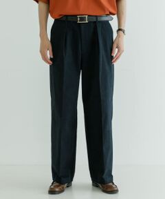 ストレッチピーチツイルTUCK WIDE PANTS