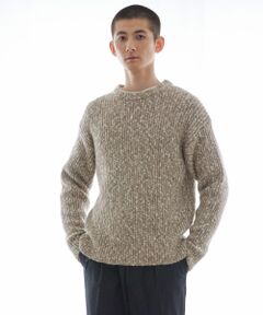 MIX SLUB PLAIN STITCH CREW-NECK