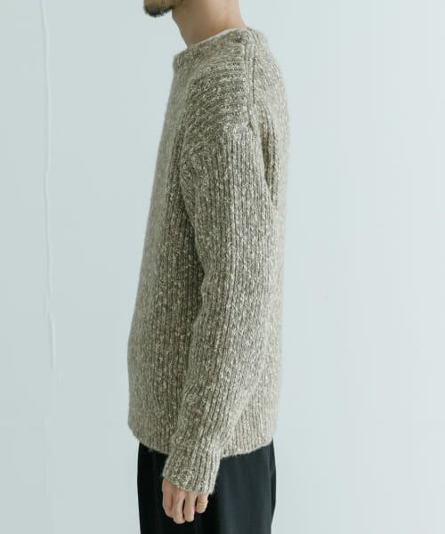 URBAN RESEARCH / アーバンリサーチ ニット・セーター | MIX SLUB PLAIN STITCH CREW-NECK | 詳細12