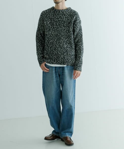 URBAN RESEARCH / アーバンリサーチ ニット・セーター | MIX SLUB PLAIN STITCH CREW-NECK | 詳細2