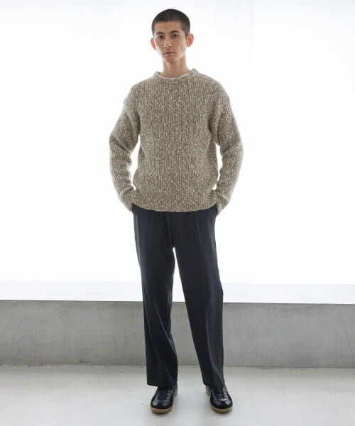 URBAN RESEARCH / アーバンリサーチ ニット・セーター | MIX SLUB PLAIN STITCH CREW-NECK | 詳細6