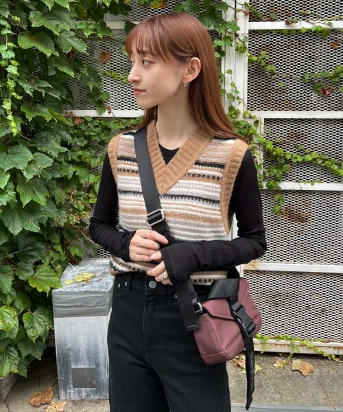 URBAN RESEARCH / アーバンリサーチ ベスト | GANNI　Soft Wool Stripe Vest | 詳細1