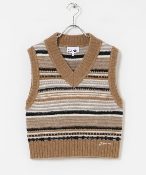 URBAN RESEARCH / アーバンリサーチ ベスト | GANNI　Soft Wool Stripe Vest | 詳細3