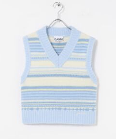 GANNI　Soft Wool Stripe Vest