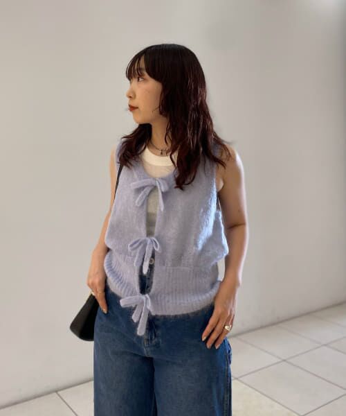 URBAN RESEARCH / アーバンリサーチ ベスト | GANNI　Light MohairTieStringVest | 詳細1