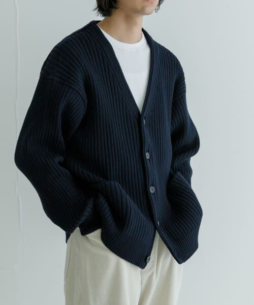 URBAN RESEARCH / アーバンリサーチ カーディガン・ボレロ | COTTON CASHMERE WIDE RIB CARDIGAN | 詳細13