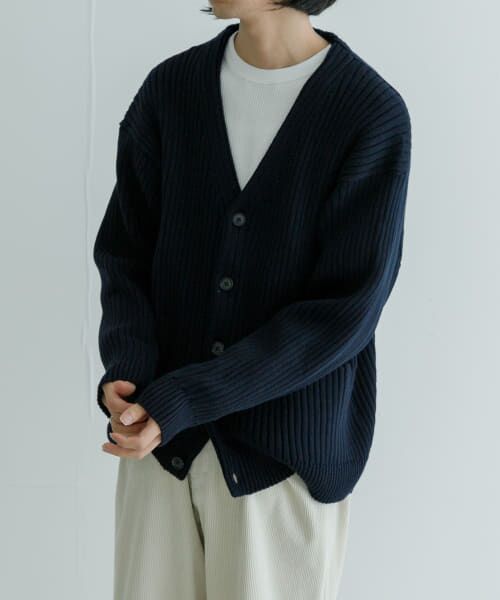 URBAN RESEARCH / アーバンリサーチ カーディガン・ボレロ | COTTON CASHMERE WIDE RIB CARDIGAN | 詳細14