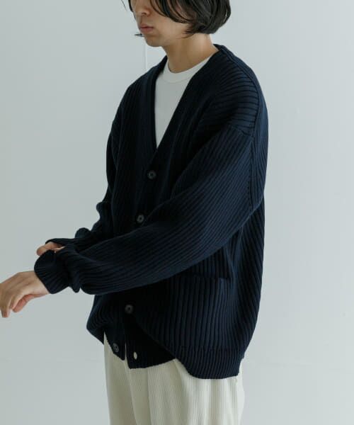 URBAN RESEARCH / アーバンリサーチ カーディガン・ボレロ | COTTON CASHMERE WIDE RIB CARDIGAN | 詳細15