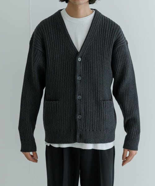 URBAN RESEARCH / アーバンリサーチ カーディガン・ボレロ | COTTON CASHMERE WIDE RIB CARDIGAN | 詳細18