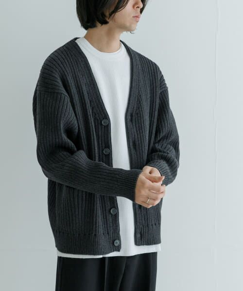 URBAN RESEARCH / アーバンリサーチ カーディガン・ボレロ | COTTON CASHMERE WIDE RIB CARDIGAN | 詳細6