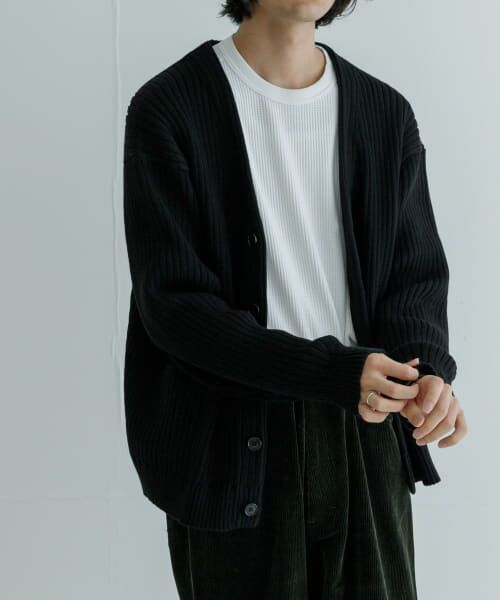 URBAN RESEARCH / アーバンリサーチ カーディガン・ボレロ | COTTON CASHMERE WIDE RIB CARDIGAN | 詳細7