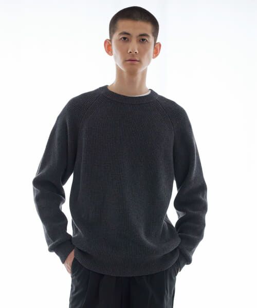 URBAN RESEARCH / アーバンリサーチ ニット・セーター | COTTON CASHMERE 片畦 CREW NECK | 詳細1