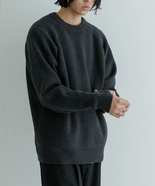 URBAN RESEARCH / アーバンリサーチ ニット・セーター | COTTON CASHMERE 片畦 CREW NECK | 詳細4