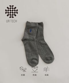 『UR TECH』ワイドリブ刺しゅうソックス