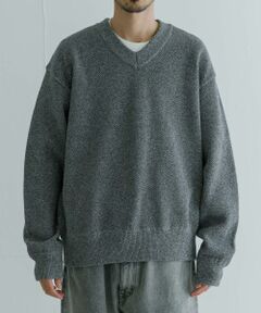 crepuscule　Moss Stitch V Pullover