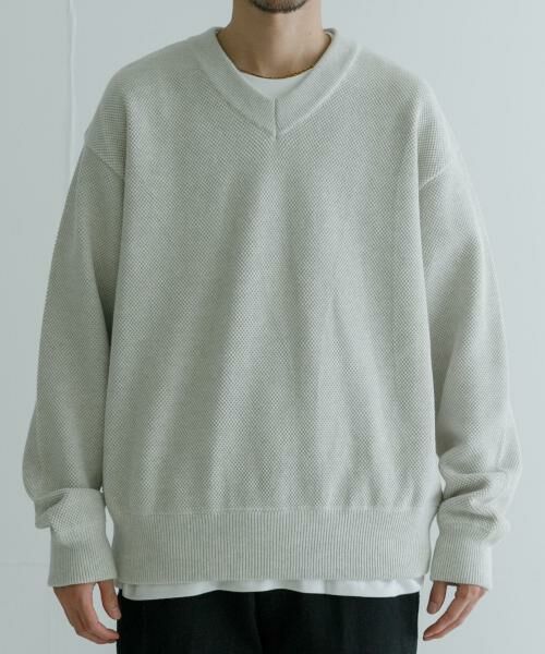 URBAN RESEARCH / アーバンリサーチ ニット・セーター | crepuscule　Moss Stitch V Pullover | 詳細11