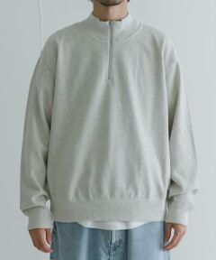 crepuscule　Moss Stitch Half Zip Pullover