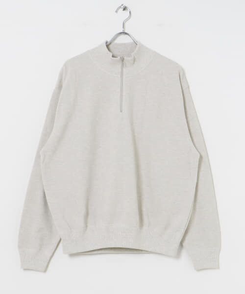 URBAN RESEARCH / アーバンリサーチ ニット・セーター | crepuscule　Moss Stitch Half Zip Pullover | 詳細4