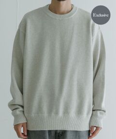 『別注』crepuscule×UR　Moss Stitch Long-Sleeve Sweat