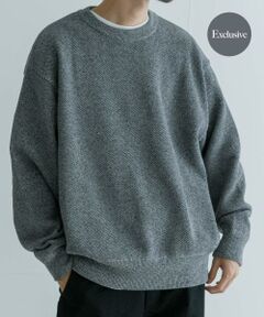 『別注』crepuscule×UR　Moss Stitch Long-Sleeve Sweat