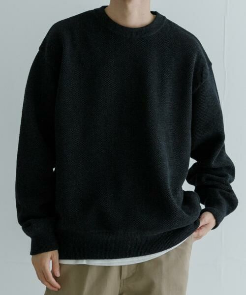 URBAN RESEARCH / アーバンリサーチ ニット・セーター | 『別注』crepuscule×UR　Moss Stitch Long-Sleeve Sweat | 詳細1