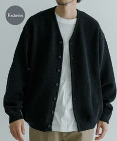 『別注』crepuscule×UR　Moss Stitch V-neck Cardigan