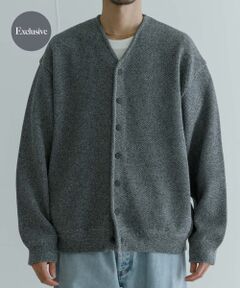 『別注』crepuscule×UR　Moss Stitch V-neck Cardigan