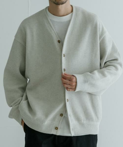 URBAN RESEARCH / アーバンリサーチ カーディガン・ボレロ | 『別注』crepuscule×UR　Moss Stitch V-neck Cardigan | 詳細1