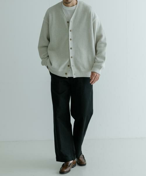 URBAN RESEARCH / アーバンリサーチ カーディガン・ボレロ | 『別注』crepuscule×UR　Moss Stitch V-neck Cardigan | 詳細5