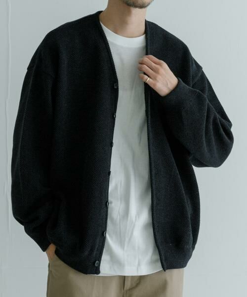 URBAN RESEARCH / アーバンリサーチ カーディガン・ボレロ | 『別注』crepuscule×UR　Moss Stitch V-neck Cardigan | 詳細7