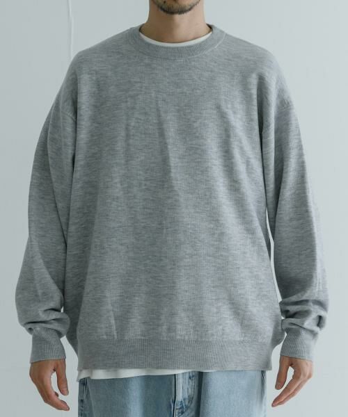 URBAN RESEARCH / アーバンリサーチ ニット・セーター | 『別注』crepuscule×URBAN RESEARCH　W Face Crew Neck | 詳細1