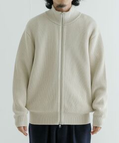 Yonetomi　EX FINE WOOL RIB KNIT BLOUSON