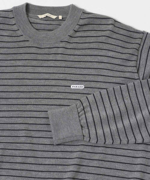 URBAN RESEARCH / アーバンリサーチ ニット・セーター | FARAH　High Gauge Striped Crew-Neck Sweater | 詳細3