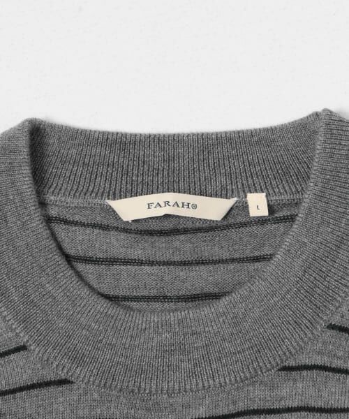 URBAN RESEARCH / アーバンリサーチ ニット・セーター | FARAH　High Gauge Striped Crew-Neck Sweater | 詳細7