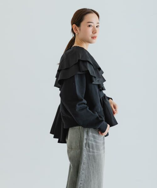 URBAN RESEARCH / アーバンリサーチ Tシャツ | VIVIANO　Ruffle Sweat Shirts | 詳細7