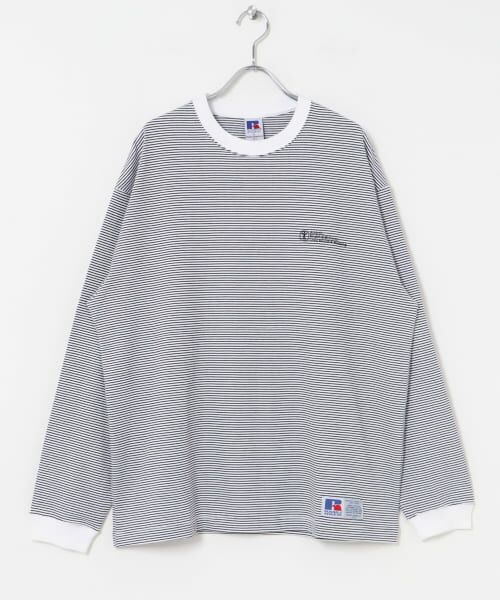 URBAN RESEARCH / アーバンリサーチ Tシャツ | 『別注』RUSSELL ATHLETIC×UR　BORDER LONG SLEEVE T-SHIRT | 詳細5