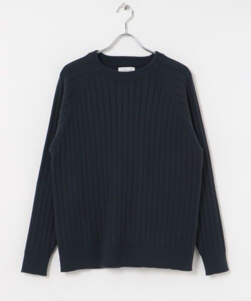 URBAN RESEARCH / アーバンリサーチ ニット・セーター | COTTON CASHMERE WIDE RIB CREW NECK KNIT | 詳細2