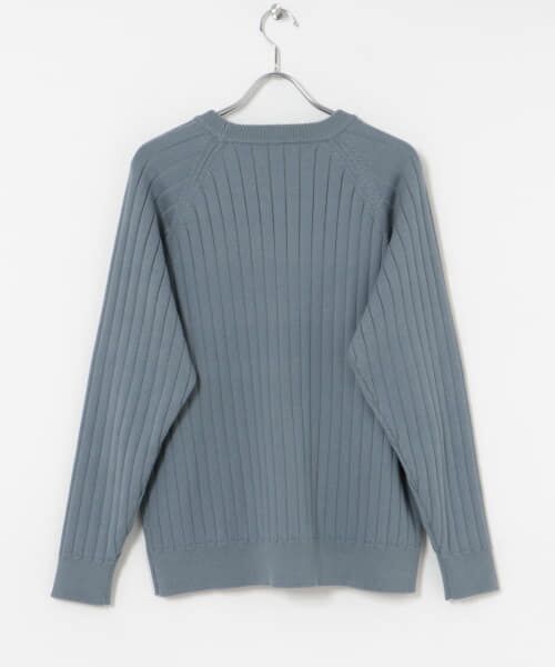 URBAN RESEARCH / アーバンリサーチ ニット・セーター | COTTON CASHMERE WIDE RIB CREW NECK KNIT | 詳細5