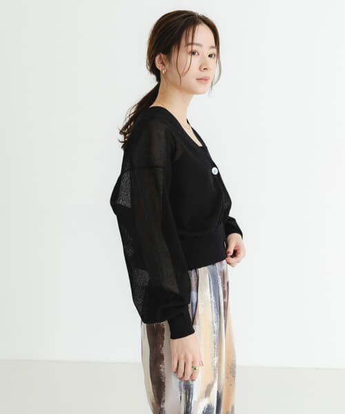 URBAN RESEARCH / アーバンリサーチ カーディガン・ボレロ | new basic　リネン混スポンディッシュニットカーディガン | 詳細2