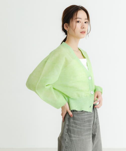 URBAN RESEARCH / アーバンリサーチ カーディガン・ボレロ | new basic　リネン混スポンディッシュニットカーディガン | 詳細26