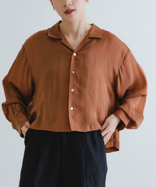 URBAN RESEARCH/アーバンリサーチ new basic キュプラショートシャツ CAMEL FREE URBAN RESEARCH/アーバンリサーチ new basic キュプラショートシャツ CAMEL FREE