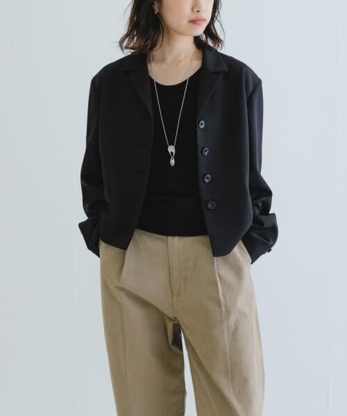 URBAN RESEARCH/アーバンリサーチ new basic ボックスショートジャケット BLACK FREE URBAN RESEARCH/アーバンリサーチ new basic ボックスショートジャケット BLACK FREE