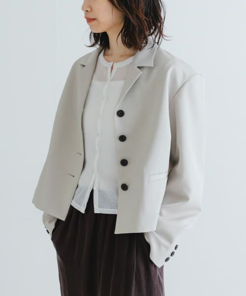 URBAN RESEARCH/アーバンリサーチ new basic ボックスショートジャケット L.BEIGE FREE URBAN RESEARCH/アーバンリサーチ new basic ボックスショートジャケット L.BEIGE FREE