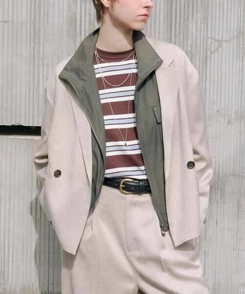 URBAN RESEARCH/アーバンリサーチ 『UR TECH DRYLUXE』ツイードジャケット BEIGE FREE URBAN RESEARCH/アーバンリサーチ 『UR TECH DRYLUXE』ツイードジャケット BEIGE FREE