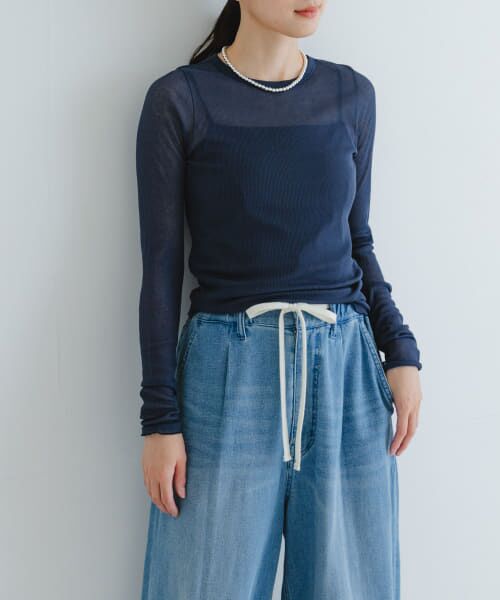 URBAN RESEARCH/アーバンリサーチ 『MADE IN JAPAN』シアーテレコカットソー NAVY FREE URBAN RESEARCH/アーバンリサーチ 『MADE IN JAPAN』シアーテレコカットソー NAVY FREE