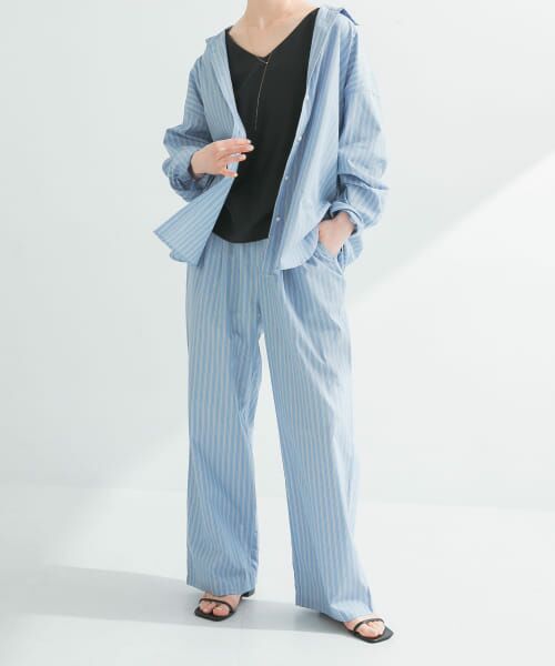 URBAN RESEARCH/アーバンリサーチ new basic インドスビンコットンストライプパンツ BLUE FREE URBAN RESEARCH/アーバンリサーチ new basic インドスビンコットンストライプパンツ BLUE FREE