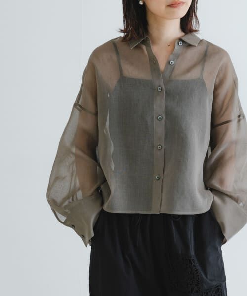 URBAN RESEARCH/アーバンリサーチ シアーワイドスリーブシャツ KHAKI FREE URBAN RESEARCH/アーバンリサーチ シアーワイドスリーブシャツ KHAKI FREE