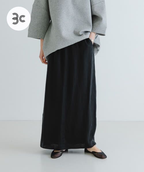 URBAN RESEARCH/アーバンリサーチ キュプラサテンストレートスカート BLACK 38 URBAN RESEARCH/アーバンリサーチ キュプラサテンストレートスカート BLACK 38