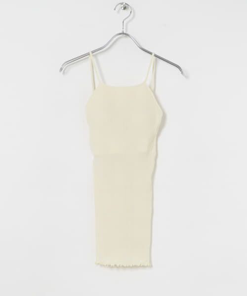 URBAN RESEARCH/アーバンリサーチ HAKUJI Random rib open back camisole Ivory one URBAN RESEARCH/アーバンリサーチ HAKUJI Random rib open back camisole Ivory one