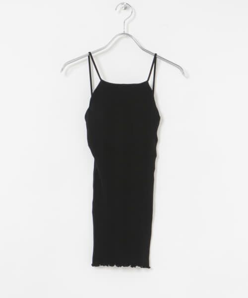 URBAN RESEARCH/アーバンリサーチ HAKUJI Random rib open back camisole Black one URBAN RESEARCH/アーバンリサーチ HAKUJI Random rib open back camisole Black one